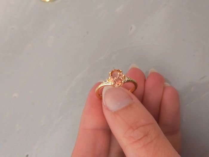 Bague pierre orange - photo numéro 4