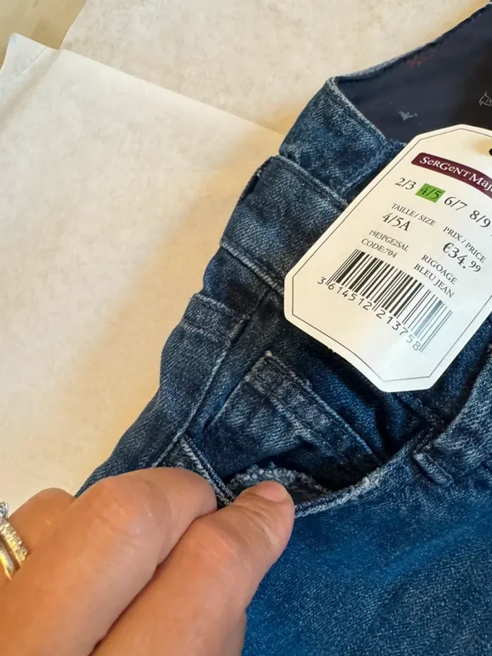 Salopettes fille Sergent Major taille 4/5 ans neuf avec étiquette - photo numéro 8