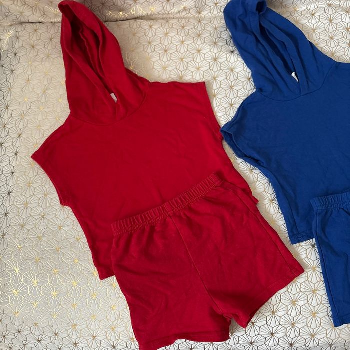 Ensemble sportwear garçon rouge et bleu - photo numéro 2