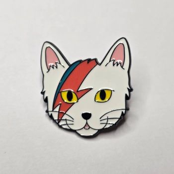 Pin's DAVID BOWIE CHAT BLANC ECLAIR 