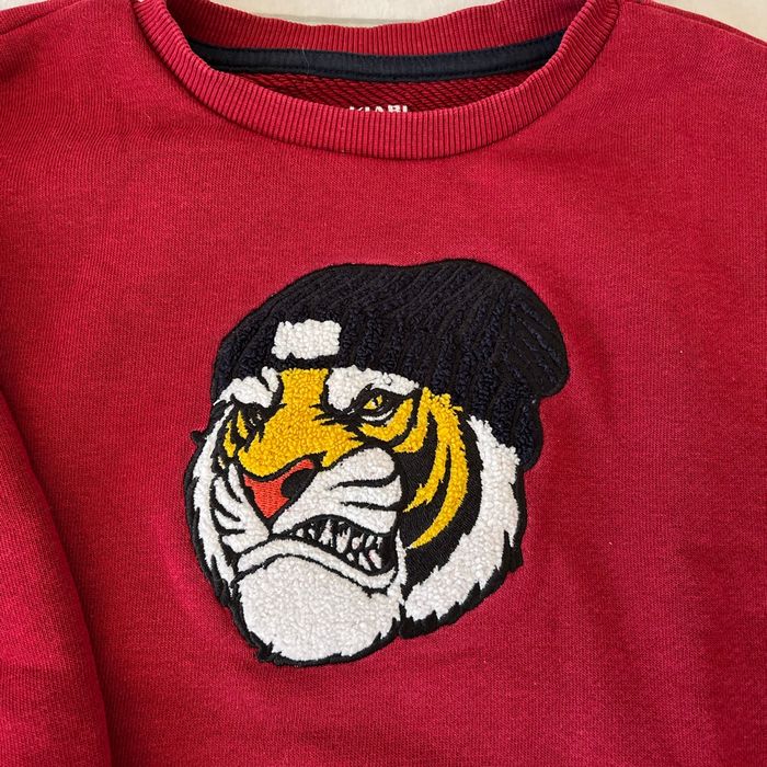 Sweat rouge tigre garçon 5 ans - photo numéro 2