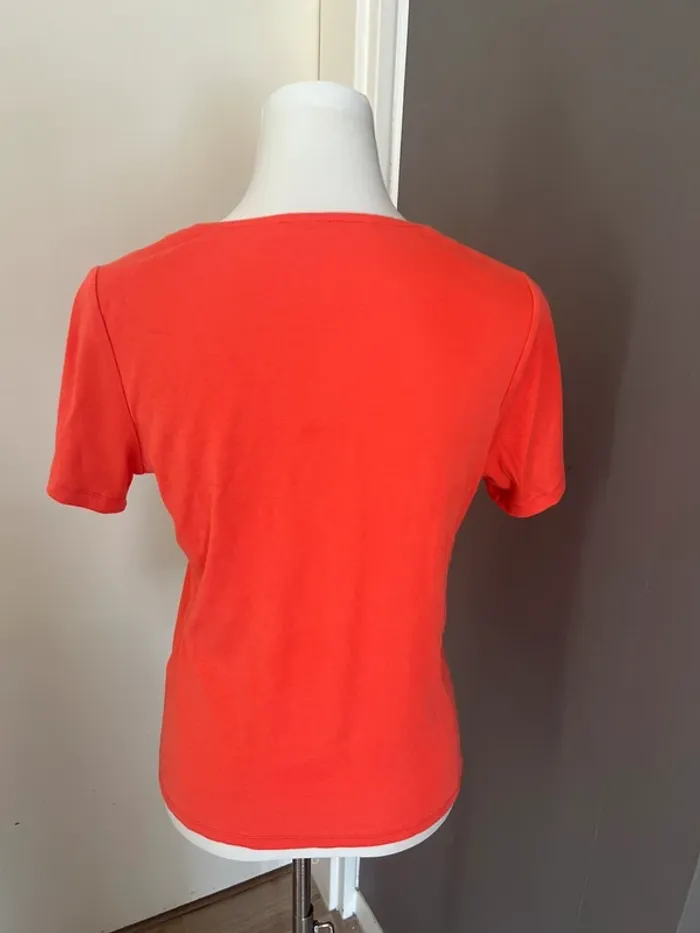 Diane Laury T-shirt, coton et modal corail argent taille 2/38 - photo numéro 4