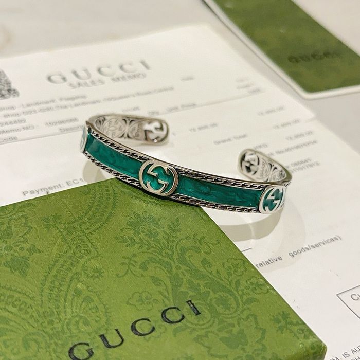 Bracelet Gucci en émail vert - photo numéro 7