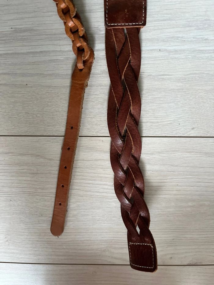 Lot de 2 ceinture en cuir femme 80 cms somewhere - photo numéro 2