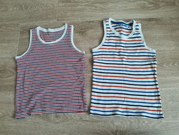 Lot de 2 débardeurs garçon taille 5 ans DPAM