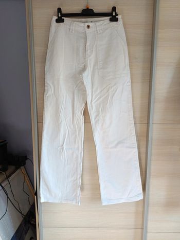 Jean large blanc 34