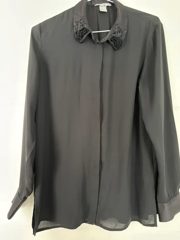 Chemise oversized noire transparente - photo numéro 2