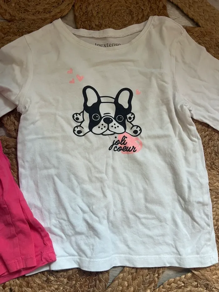 Lot x2 t shirt manches longues fille 3 ans - photo numéro 2