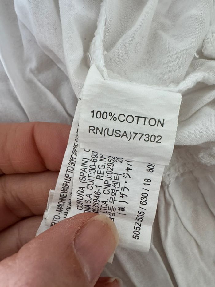 Robe blanche légère Zara baby 18 mois TBE - photo numéro 6