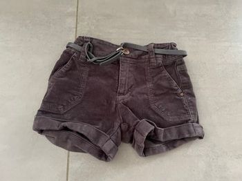 Short velours fille 