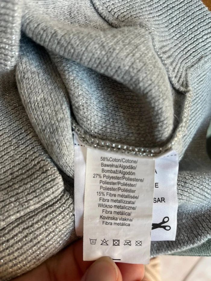 Gilet zip gris métallisé - photo numéro 5