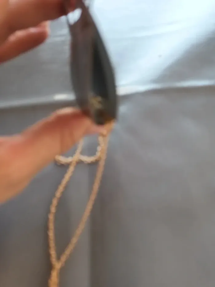 Collier  fantaisie cœur doré - photo numéro 2