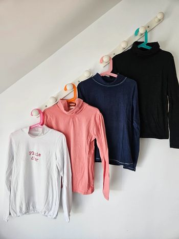 Lot de 4 sous-pulls fille 10 ans