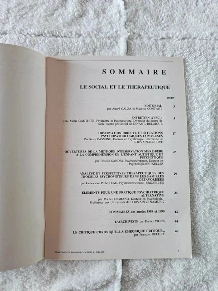 Évolutions Psychomotrices - Juin 1990 n°6 - photo numéro 2