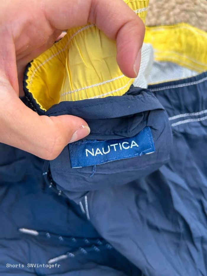 Short de Bain Nautica Homme Marine/Blanc Taille M | Très Bon État | SNVintagefr | BS406 - photo numéro 4