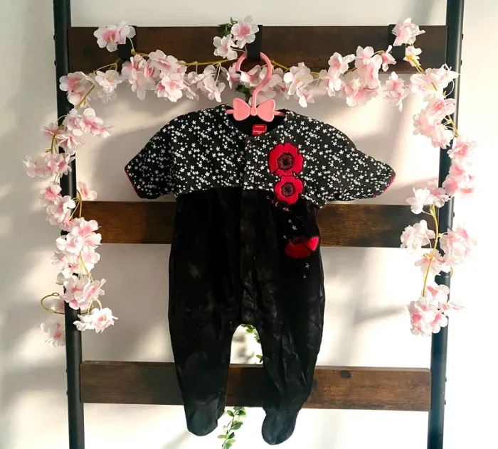 Pyjama velours hiver ouverture devant Babygro taille 3 mois comme neuf