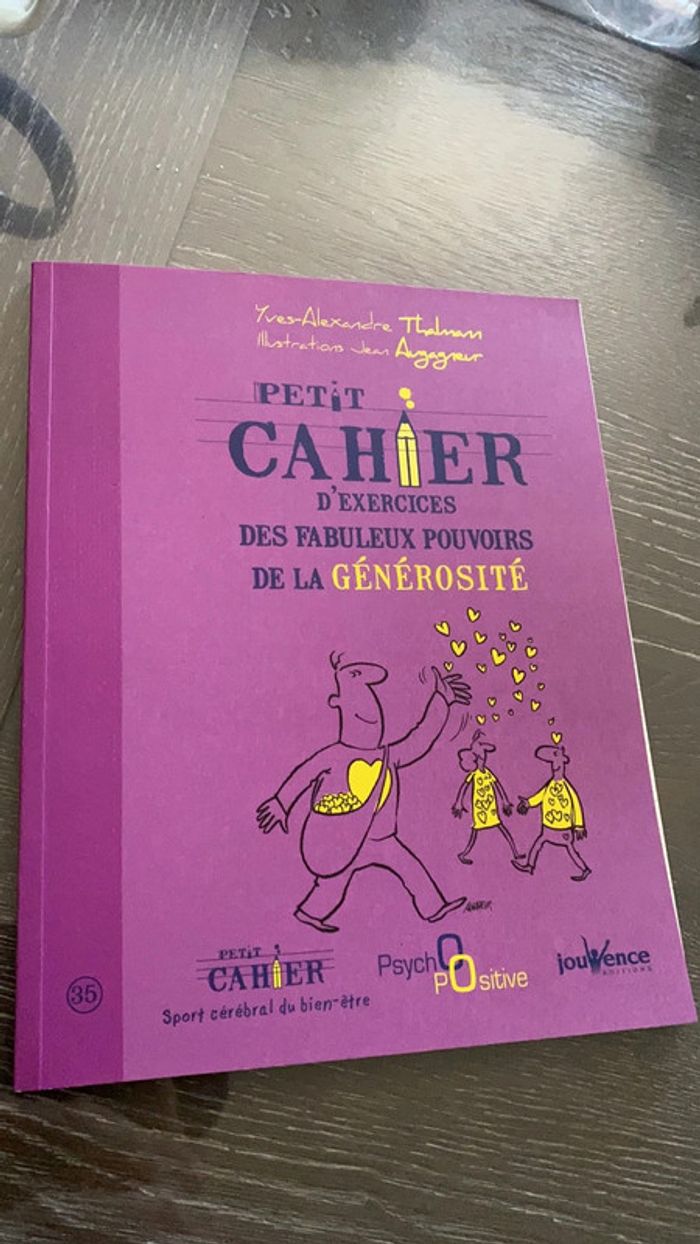 Petit cahier d’exercices -pouvoirs générosité Neuf