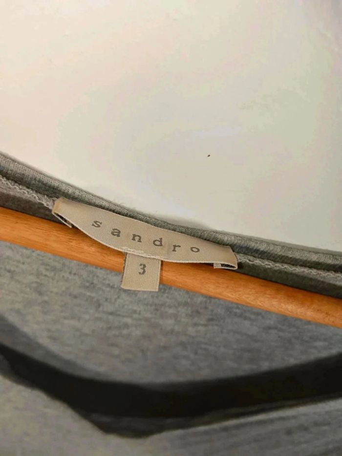 C6 robe gris/beige Sandro T3 - photo numéro 3