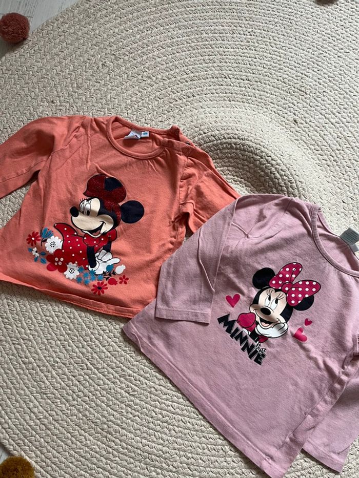 Lot de 2 t shirts manches longues Minnie