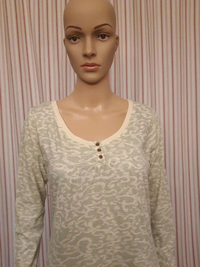 Jolie T-shirt femme vert/beige Carrera taille S - photo numéro 9