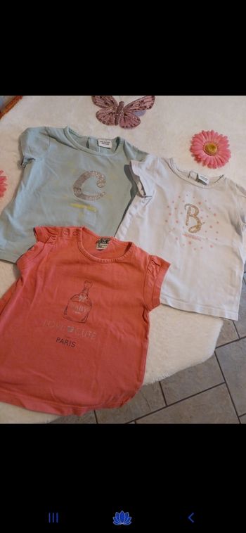 Lot de 3 T.shirts bébé taille 12 mois