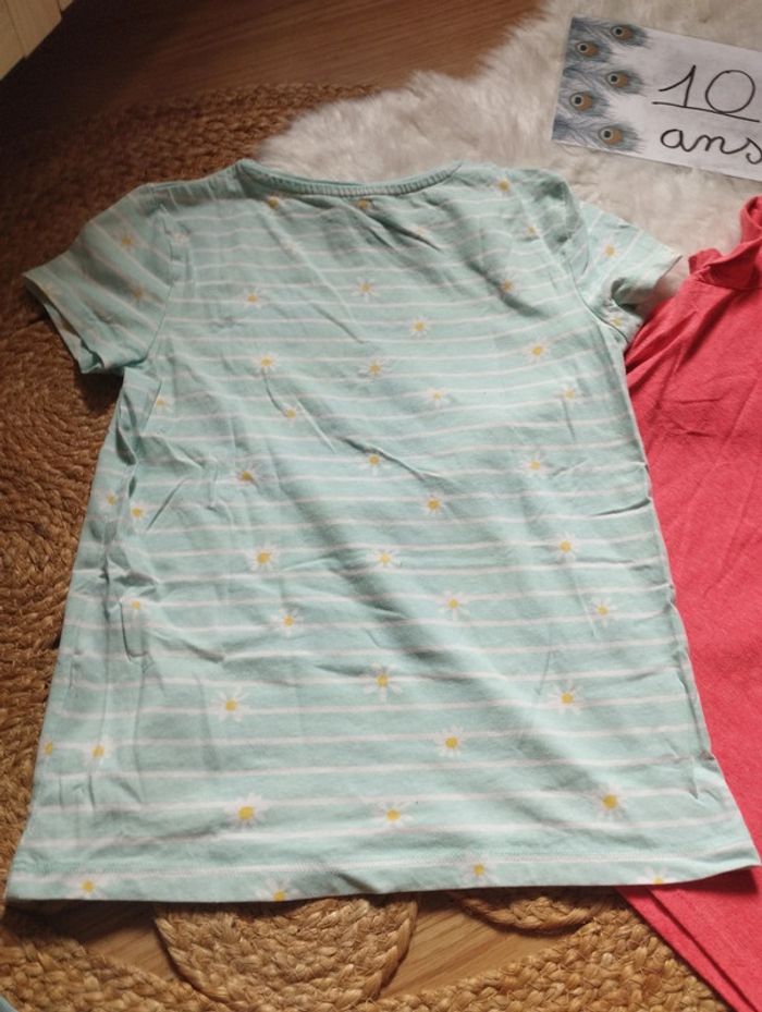 Lot 3 t-shirts 10ans bleu/Orange - photo numéro 8