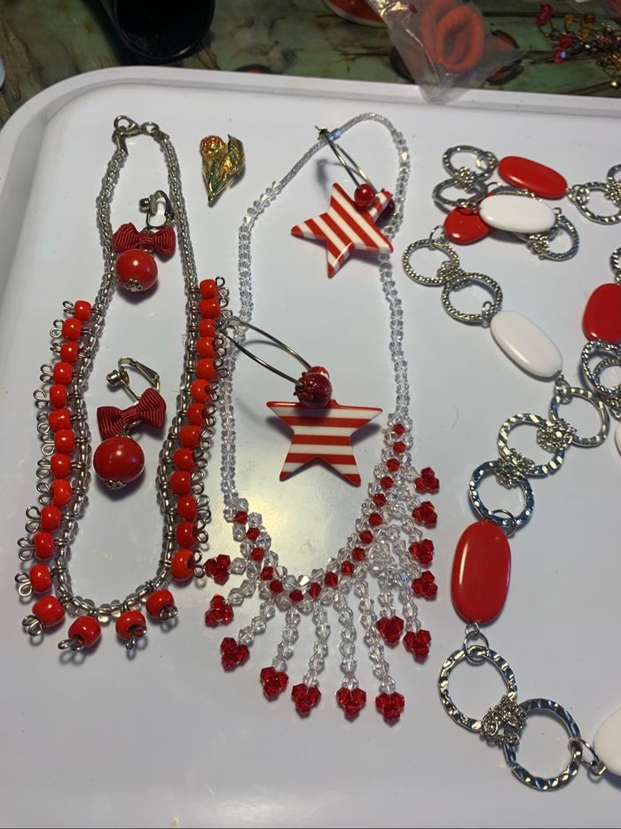 Gros lot bijoux rouges (voir descriptif) - photo numéro 6