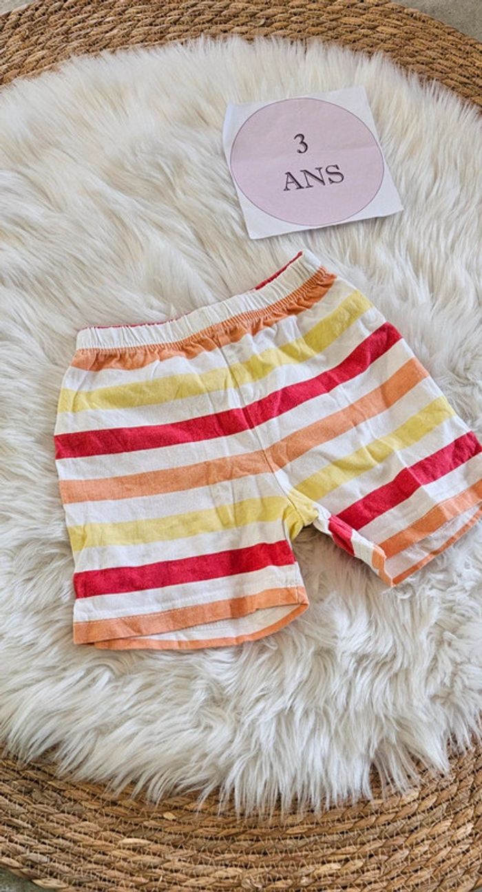 Short rayé 3 ans fille - photo numéro 2