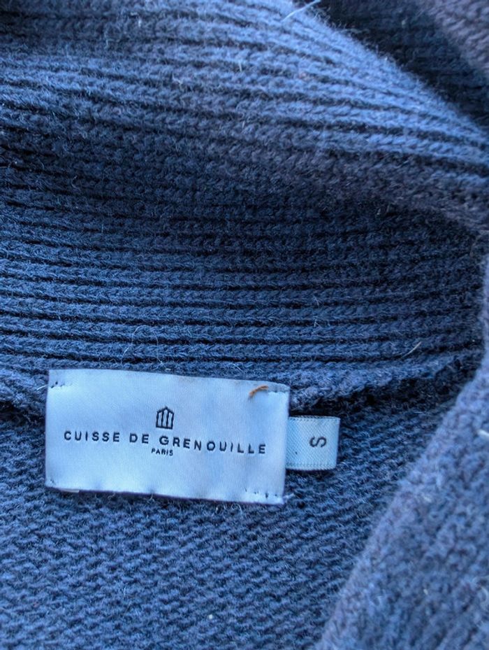 Cardigan en laine bleu marine TS - photo numéro 2