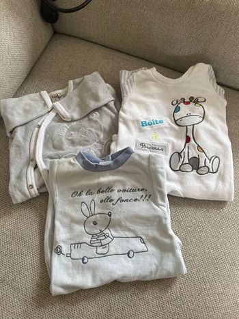 Lot pyjama velours 3 mois