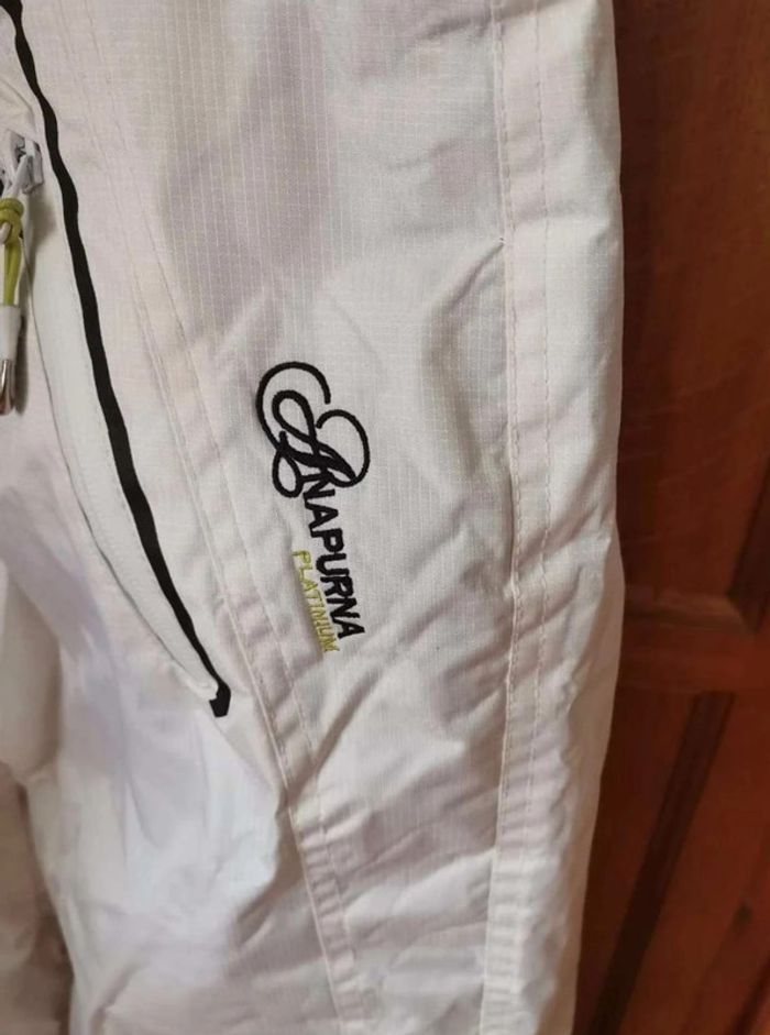 Pantalon  de  ski femme  mixte imperméable et deperlant  avec bretelles  napurna  platinum - photo numéro 5