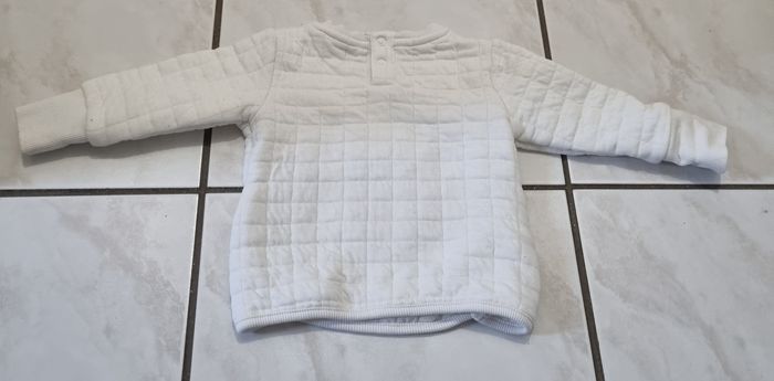 pull matelassé blanc tête mouton mixte primark taille 9 mois - photo numéro 4