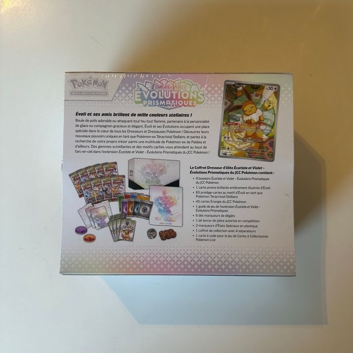Pokémon : ETB EV8.5 - Coffret Dresseur d’Évolutions Prismatiques avec défaut - photo numéro 3