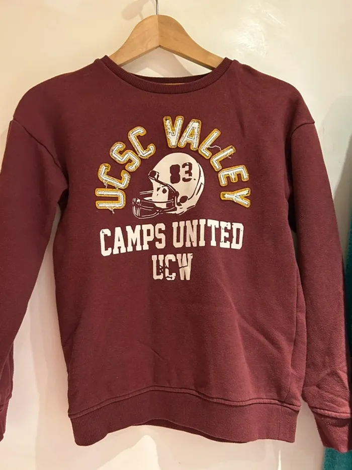 Sweat bordeaux – Camps United – Gémo – Taille 12