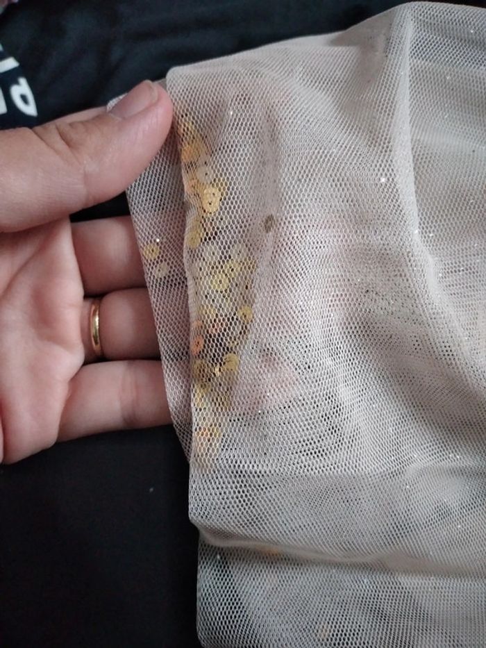 Magnifique jupe tulle beige avec pailette - photo numéro 2