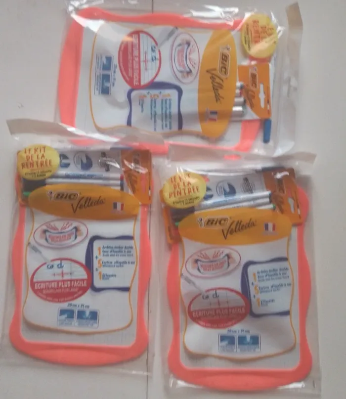 Lot fournitures scolaires, Bic, Tipp ex, Scotch, Excompta, Mappe, NEUF - photo numéro 5