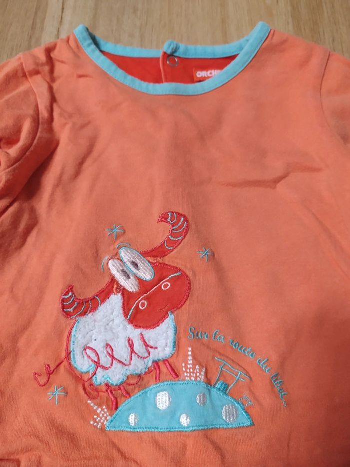 T-shirt orchestra mouton 12 mois orange