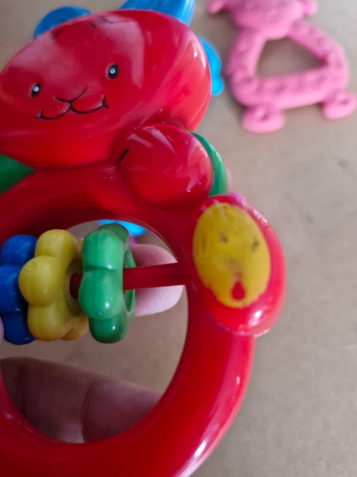 Duo de Hochets lapin sensoriel et dentition - photo numéro 5