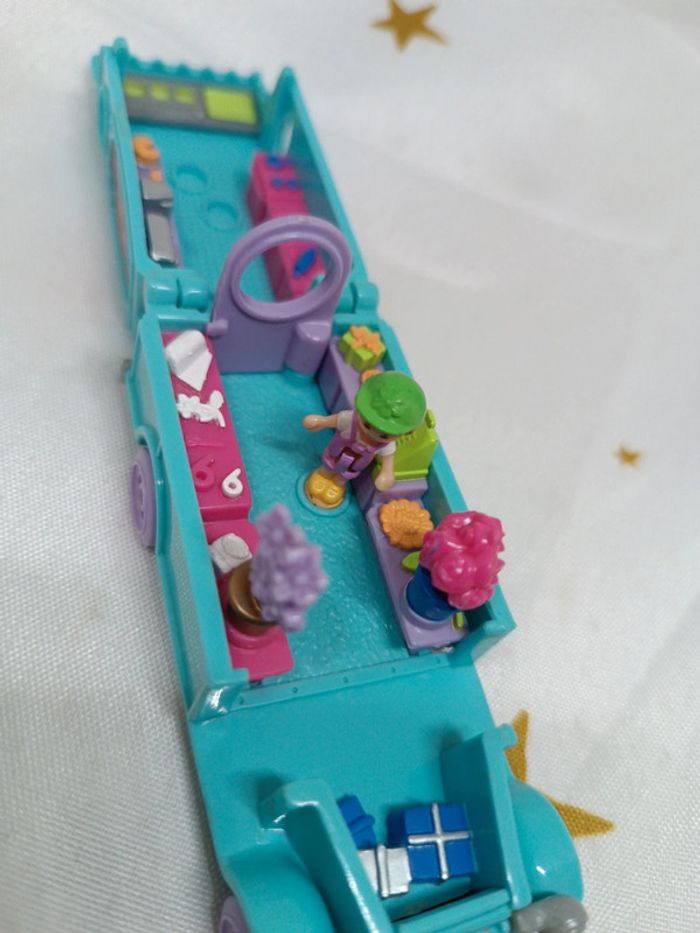 1996 Polly pocket bluebird flower fleur camion bleu on go fleuriste café cafe vintage mini miniature - photo numéro 3