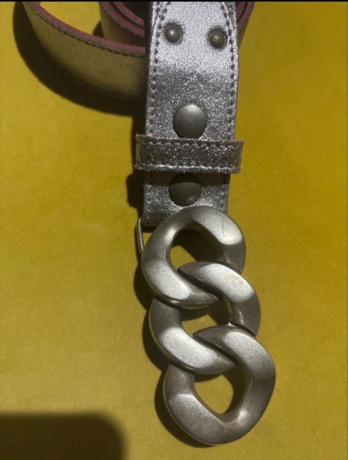 Ceinture cuir véritable fait main Yolète taille 100 - photo numéro 3