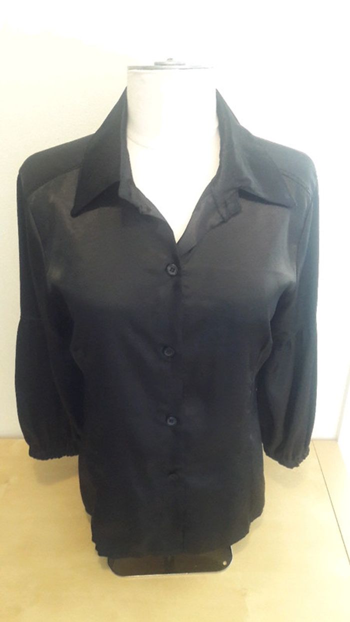 Chemise/veste effet soie noir 38/40