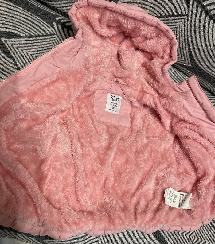 Veste Polaire Doudoune Rose fille taille 24 mois ZEN baby - photo numéro 7
