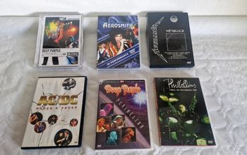Lot DVD Musique AC/DC Deep Purple Metallica Phil Collins Live