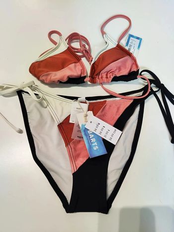 Maillot de bain de bain marron rose, blanc et noir Barts Taille bas 38 Taille haut 36