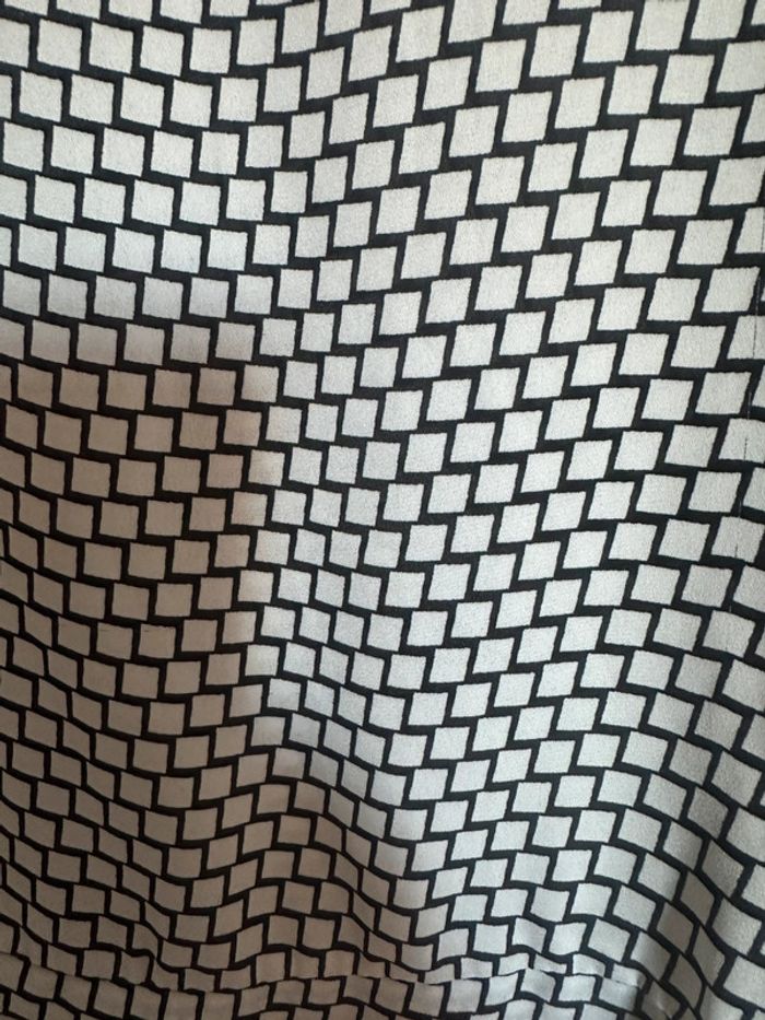 Chemisier carreaux blanc et noir - photo numéro 2