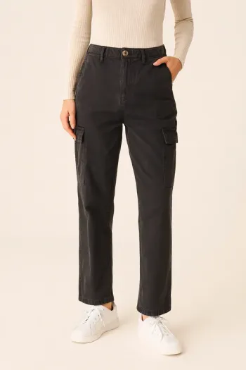 Pantalon cargo noir – taille 38