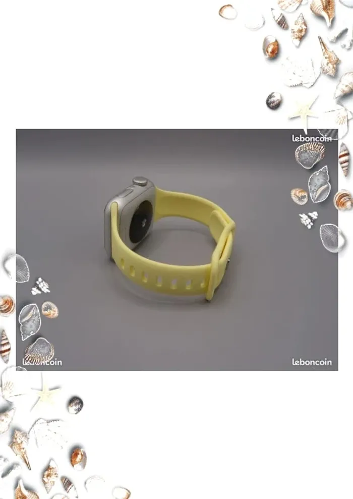 Bracelet en silicone pour montre  SE 8 7 6 5 pour boitier 38 40 41 bracelet silicone jaune - photo numéro 3