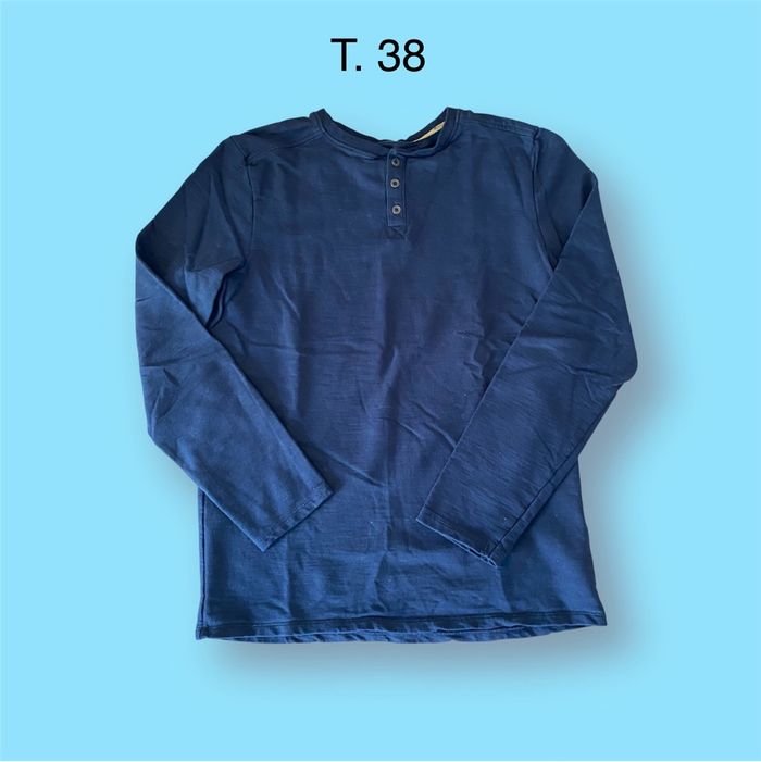 Kiabi Polo manches longues bleu marine Taille 38