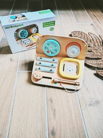 🎶Jeu d'éveil - Table plateau multi activités musicale en bois marque Vertbaudet