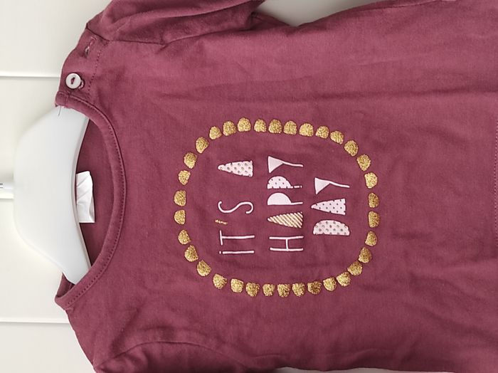 Ensemble short, t-shirt et collant bébé fille 9 mois - photo numéro 3